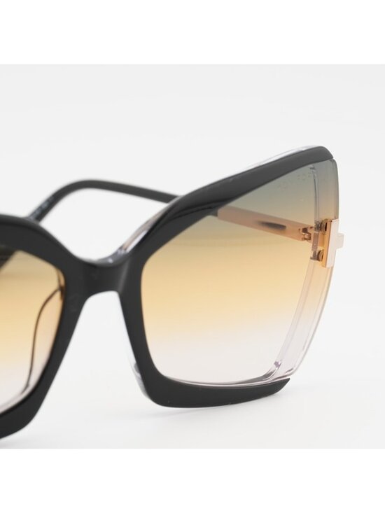 Tom Ford Gia FT0766 03B Sunglasses Black Butterfly Frame, Green Lenses main image 4